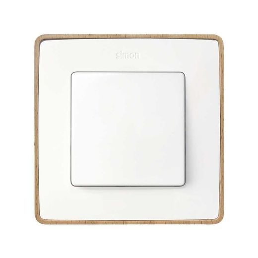 Marco para 1 elemento en color blanco base madera haya Simon 82 Detail Select