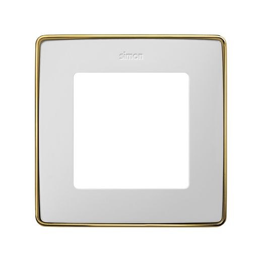 Marco para 1 elemento en color blanco base oro Simon 82 Detail Select