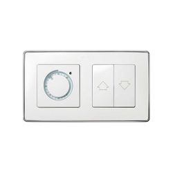 Marco para 2 elementos en color blanco base cromo Simon 82 Detail Select