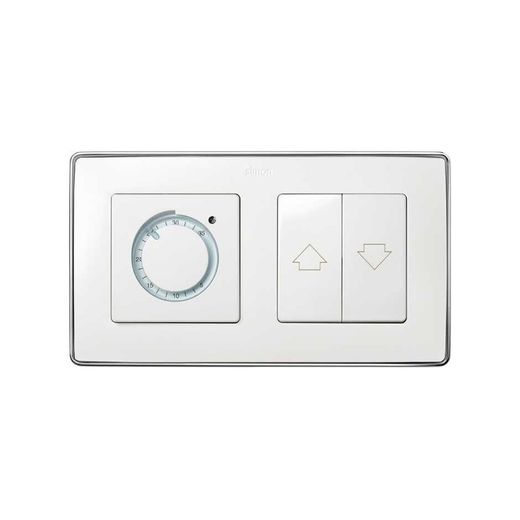 Marco para 2 elementos en color blanco base cromo Simon 82 Detail Select