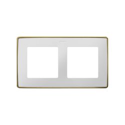 Marco para 2 elementos en color blanco base oro Simon 82 Detail Select