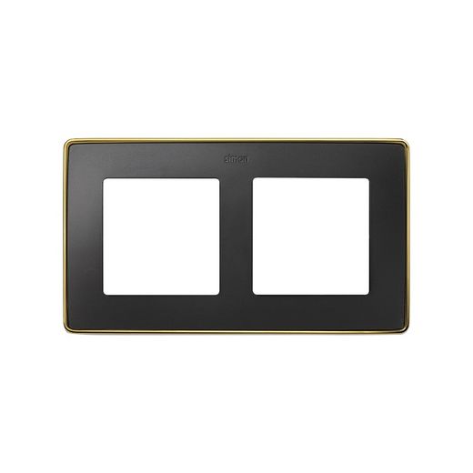 Marco para 2 elementos en color negro mate base oro Simon 82 Detail Select