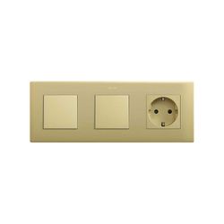 Marco para 3 elementos bronce