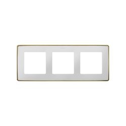 Marco para 3 elementos en color blanco base oro Simon 82 Detail Select