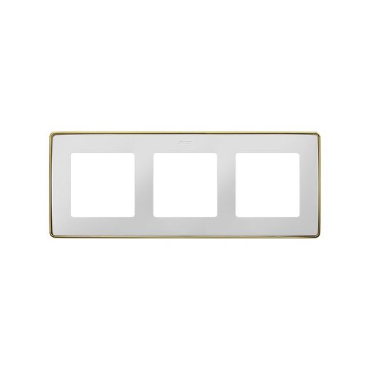 Marco para 3 elementos en color blanco base oro Simon 82 Detail Select