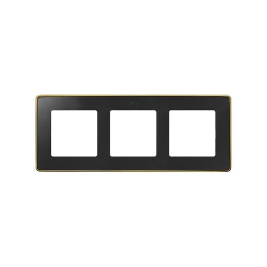 Marco para 3 elementos en color negro mate base oro Simon 82 Detail Select