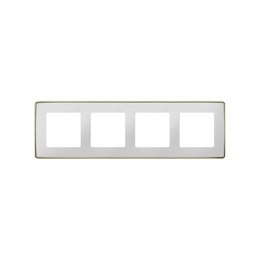 Marco para 4 elementos en color blanco mate base cava Simon 82 Detail Select