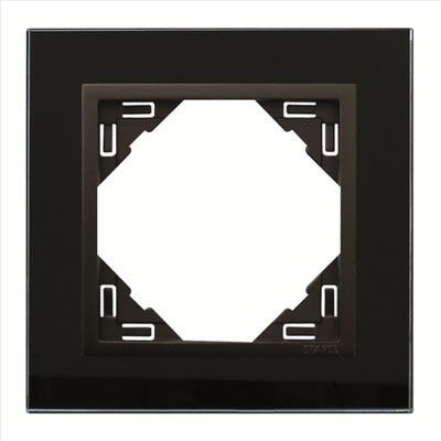 Marco simple cristal negro/negro mate