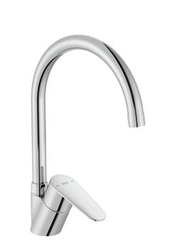 Mezclador monomando para cocina con caño alto giratorio en color cromado Victoria Plus