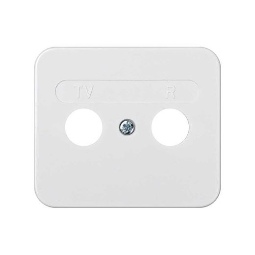 Placa para tomas de R-TV en color blanco de Simon 75