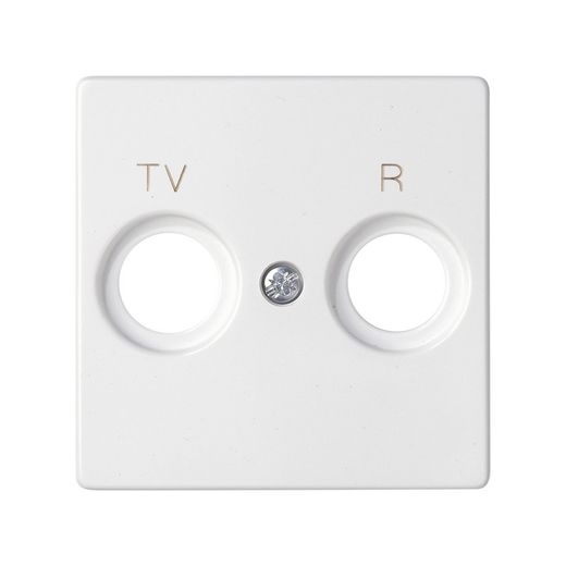 Placa para tomas inductivas de R-TV en color blanco Simon 82