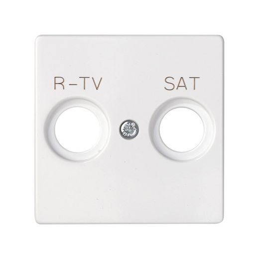 Placa para tomas inductivas de R-TV+SAT en color blanco Simon 82