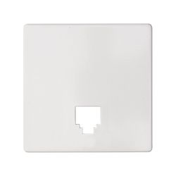 Placa para tomas telefónicas con conectores RJ11 y RJ12 en color blanco mate Simon 82 Concept