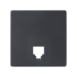 Placa para tomas telefónicas con conectores RJ11 y RJ12, en color grafito Simon 82