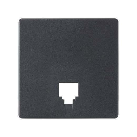 Placa para tomas telefónicas con conectores RJ11 y RJ12, en color grafito Simon 82