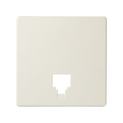 Placa para tomas telefónicas con conectores RJ11 y RJ12 en color marfil Simon 82