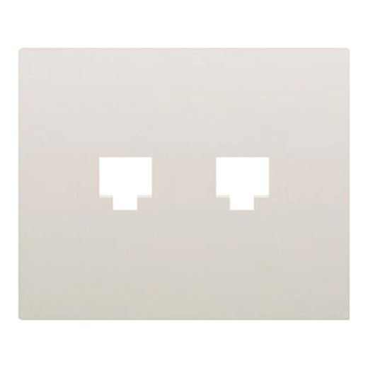 Placa RJ45 doble blanca