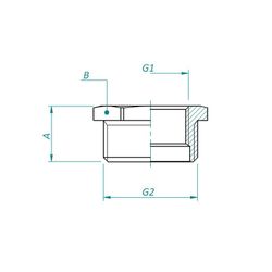 Reducción con valona hexagonal 3/8"m x 1/4"h