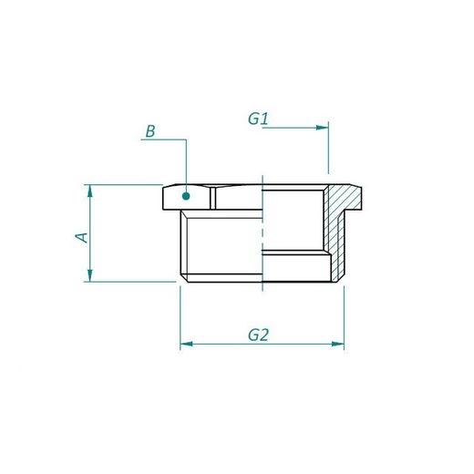 Reducción con valona hexagonal 3/8"m x 1/4"h