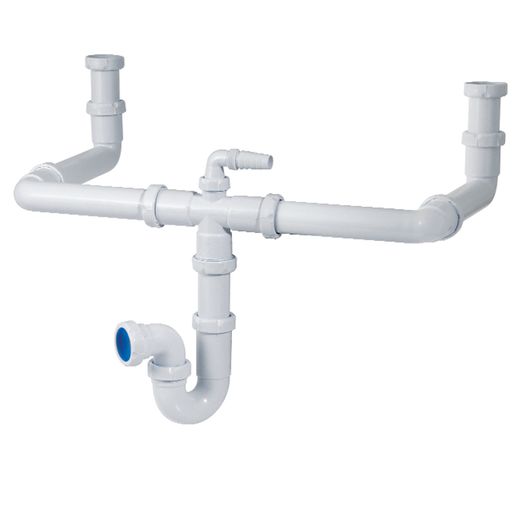 Sifón doble desplazado para fregadero 11/2" S-306