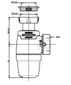Sifón neo air 11/4"-11/2" 40mm