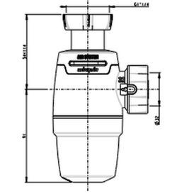 Sifón neo air 11/4" 32mm