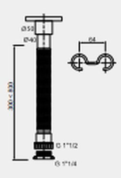 Sifón universal extensible cromado 11/4"-11/2"