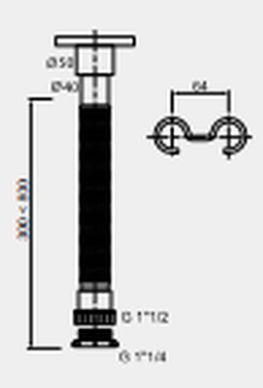 Sifón universal extensible cromado 11/4"-11/2"