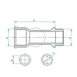 Suplemento para grifo 1/2"x8 cms
