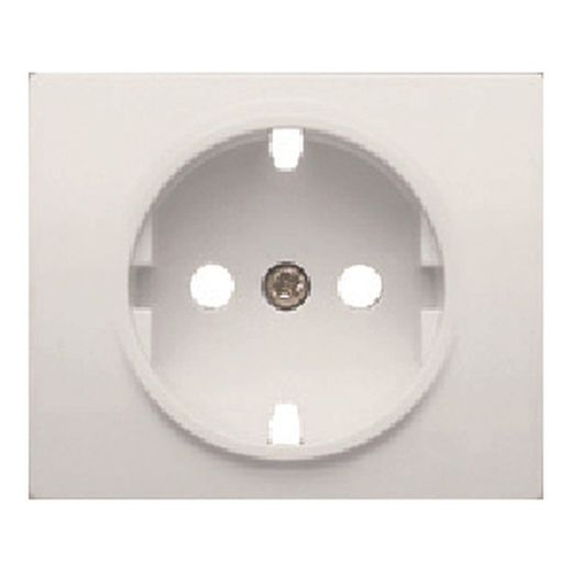 Tapa base enchufe 2P+TT lateral blanco