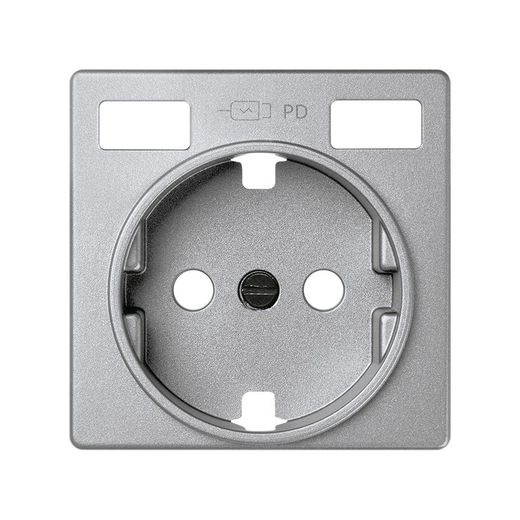 Tapa base enchufe schuko con 2 USB C+C aluminio Simon 82 Concept