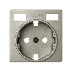 Tapa base enchufe schuko con 2 USB C+C cava Simon 82 Concept