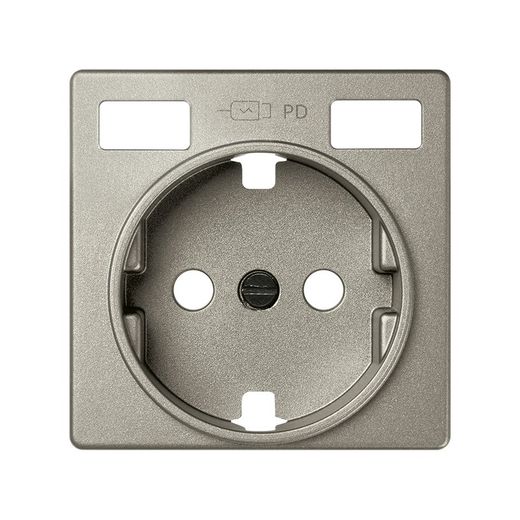 Tapa base enchufe schuko con 2 USB C+C cava Simon 82 Concept