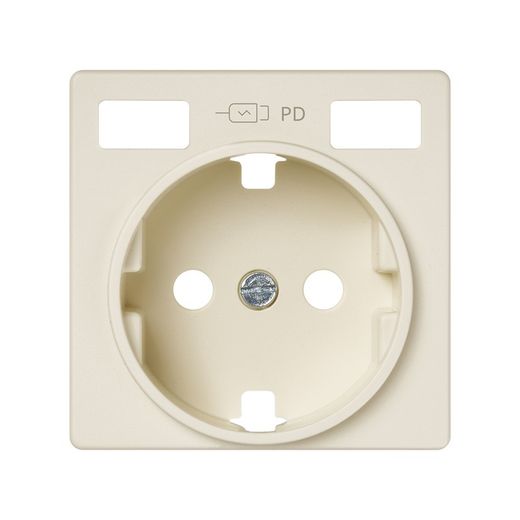 Tapa base enchufe schuko con 2 USB C+C en color marfil Simon 82