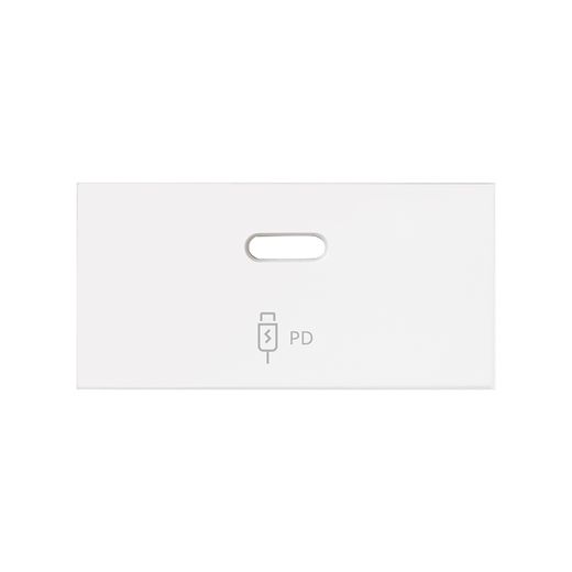 Tapa cargador USB C blanco mate