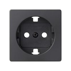 Tapa con dispositivo de seguridad para la base de enchufe schuko en color grafito Simon 82