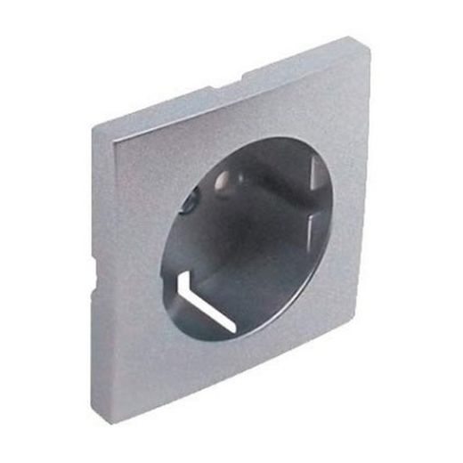 Tapa para base schuko con protección en color aluminio