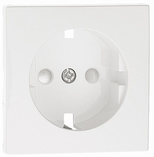 Tapa para base schuko con protección en color blanco