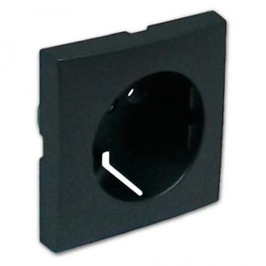 Tapa para base schuko con protección en color gris