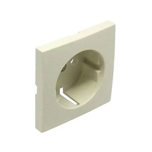 Tapa para base schuko con protección en color marfil