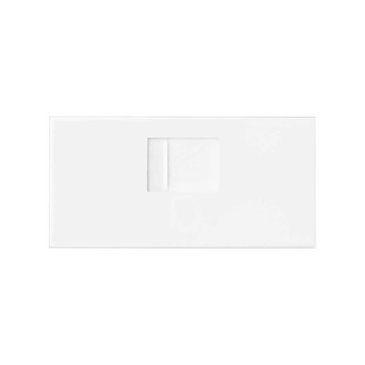 Tapa de voz y datos con guardapolvo para 1 conector RJ45 blanco mate