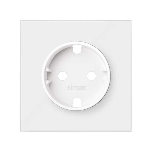 Tapa para la base de enchufe schuko blanco mate