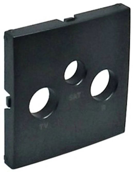 Tapa para toma R-TV-SAT en color gris