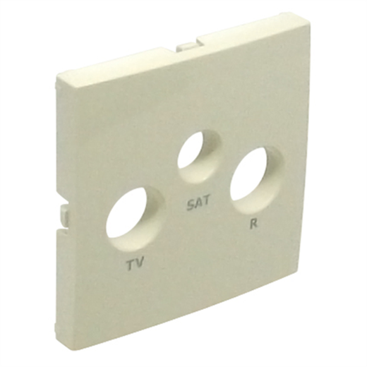 Tapa para toma R-TV-SAT en color marfil