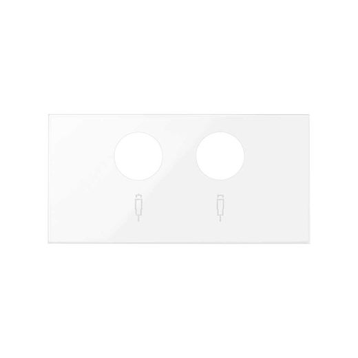 Tapa para tomas inductivas de R-TV+SAT blanco brillo
