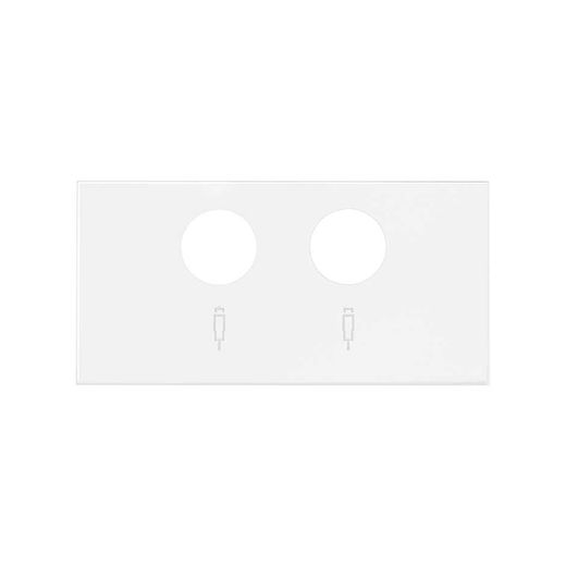 Tapa para tomas inductivas de R-TV+SAT blanco mate