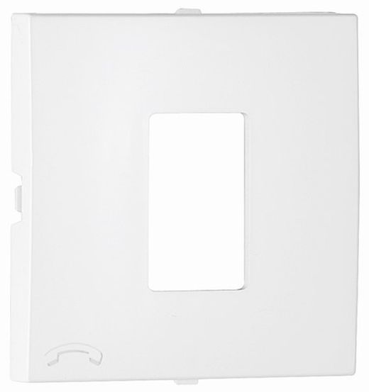 Tapa para toma de teléfono en color blanco