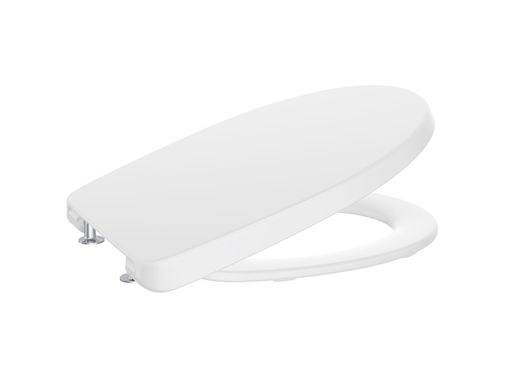 Tapa y asiento de Supralit® para inodoro Victoria en color blanco con bisagras acetálicas