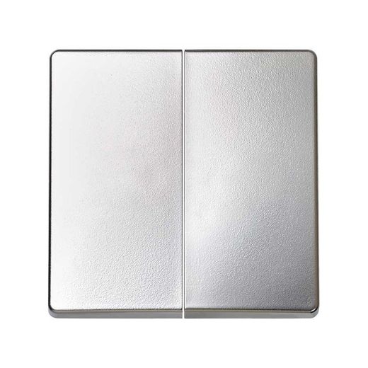 Tecla doble para grupo de 2 cruzamientos en color aluminio Simon 82