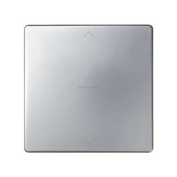 Tecla doble para mecanismo de persianas con enclavamiento de seguridad en color aluminio Simon 82